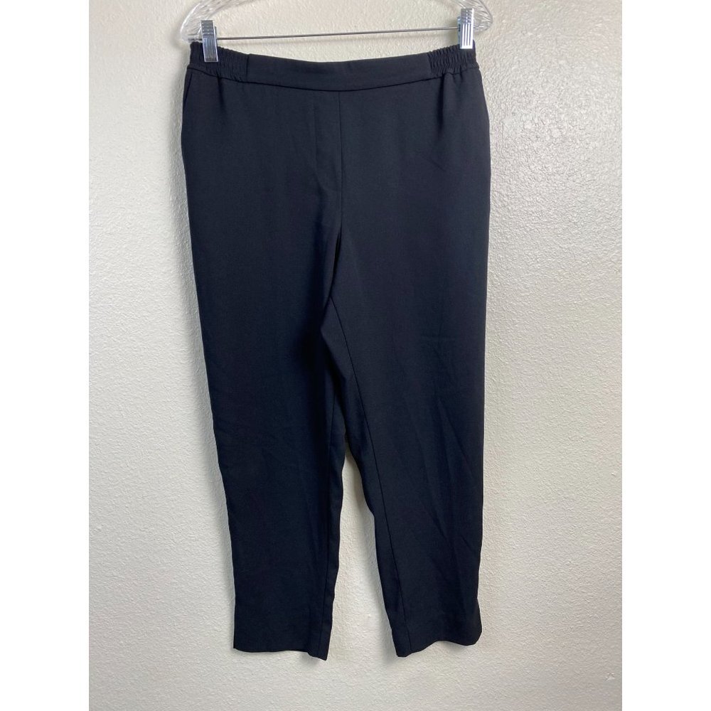 Anthropologie The Essential Pull-On Trouser Pants Womens size Small Black Career